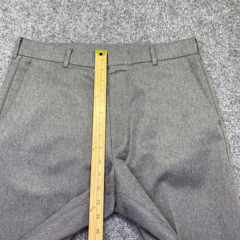 Vintage Levis Action Slacks Men Sz 34 Gray Polyester Straight Leg Pants USA 1991